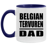 Belgian Tervuren Dad - 11oz Accent Mug Purple