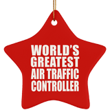 World's Greatest Air Traffic Controller - Star Ornament