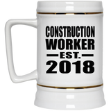 Construction Worker Established EST. 2018 - Beer Stein