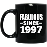 27th Birthday Fabulous Since 1997 - 11 Oz Coffee Mug Black