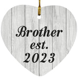 Brother Established Est. 2023 - Heart Ornament F