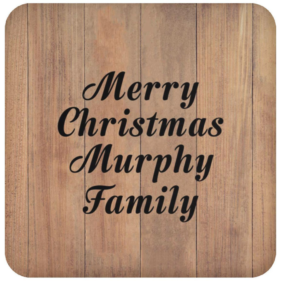 Merry Christmas Murphy Family - Drink Coaster C