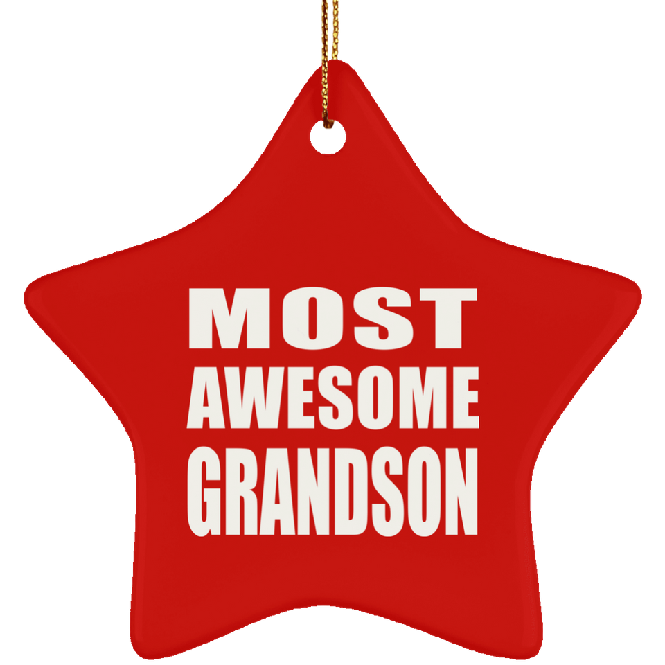 Most Awesome Grandson - Star Ornament