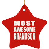 Most Awesome Grandson - Star Ornament