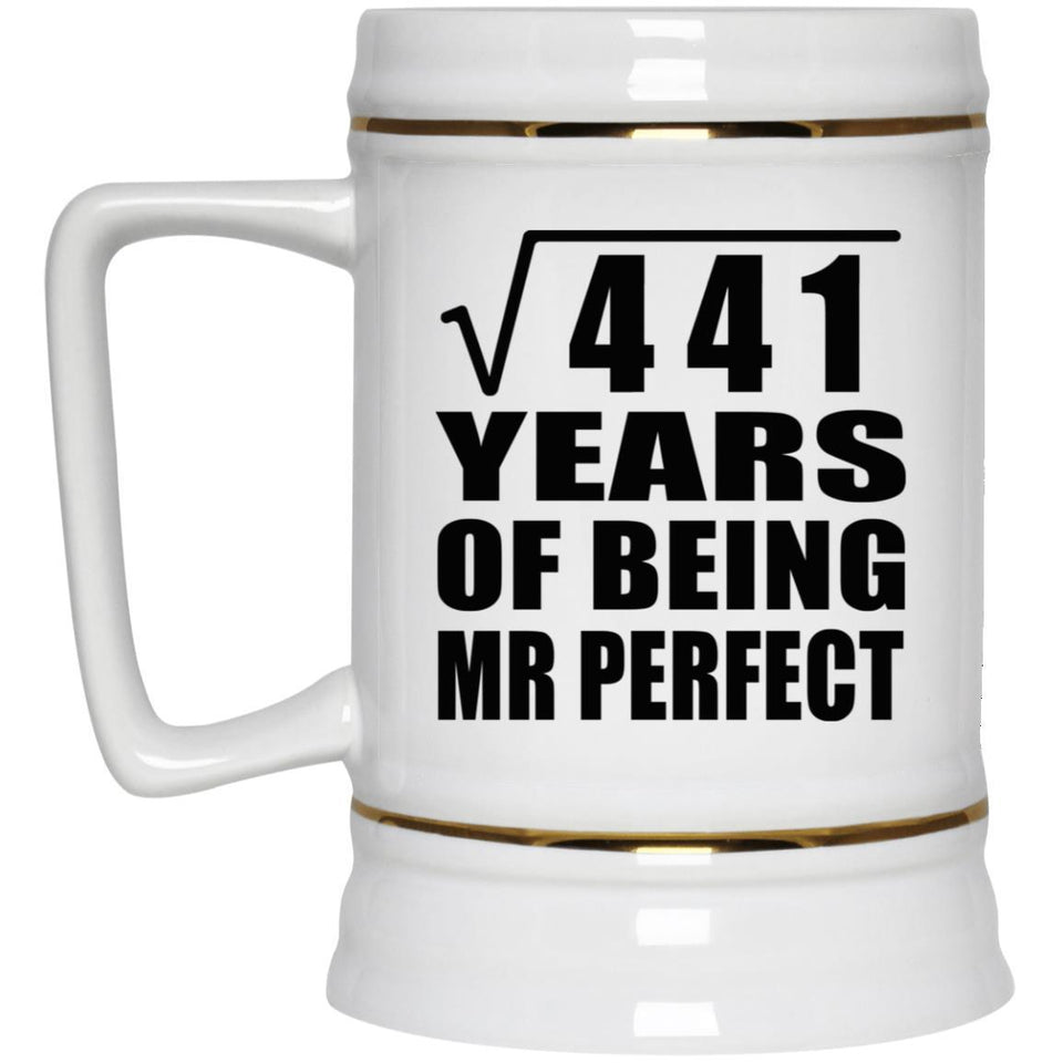 21st Anniversary Square Root of 441 Years of Mr Perfect - Beer Stein