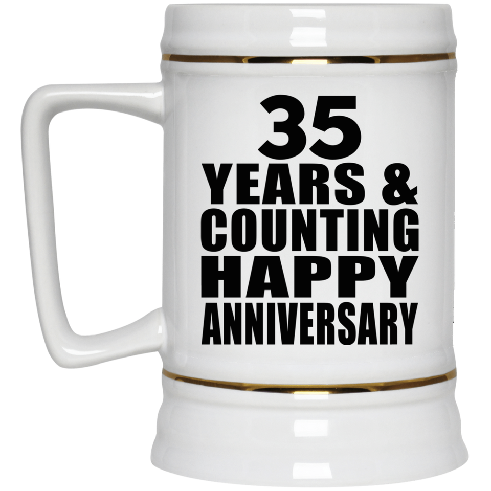 Happy 35th Anniversary 35 Years & Counting - Beer Stein