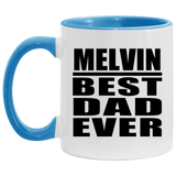 Melvin Best Dad Ever - 11oz Accent Mug Blue