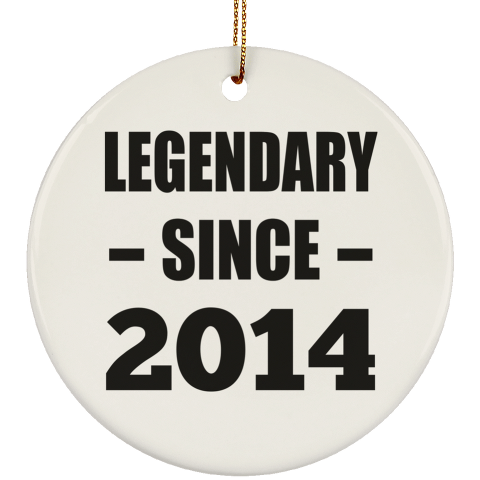 10th Birthday Legendary Since 2014 - Circle Ornament