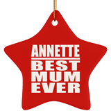 Annette Best Mum Ever - Star Ornament