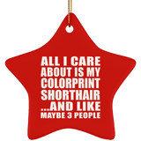 All I Care About Is My Colorprint Shorthair - Star Ornament