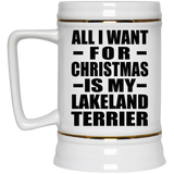 All I Want For Christmas Is My Lakeland Terrier - Beer Stein