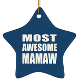 Most Awesome Mamaw - Star Ornament