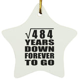 22nd Anniversary Square Root of 484 Years Down Forever To Go - Star Ornament