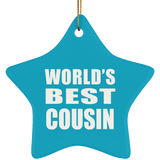 World's Best Cousin - Star Ornament