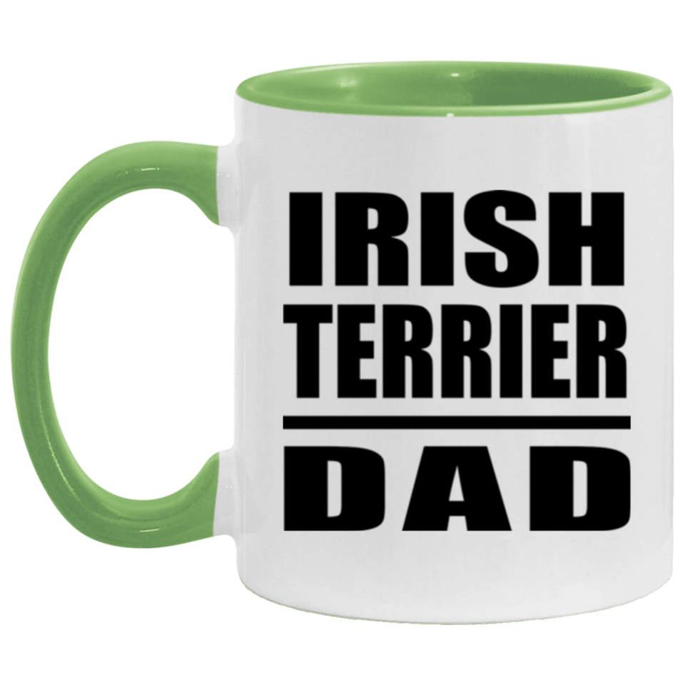 Irish Terrier Dad - 11oz Accent Mug Green
