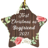 First Christmas As Boyfriend 2021 - Star Ornament A