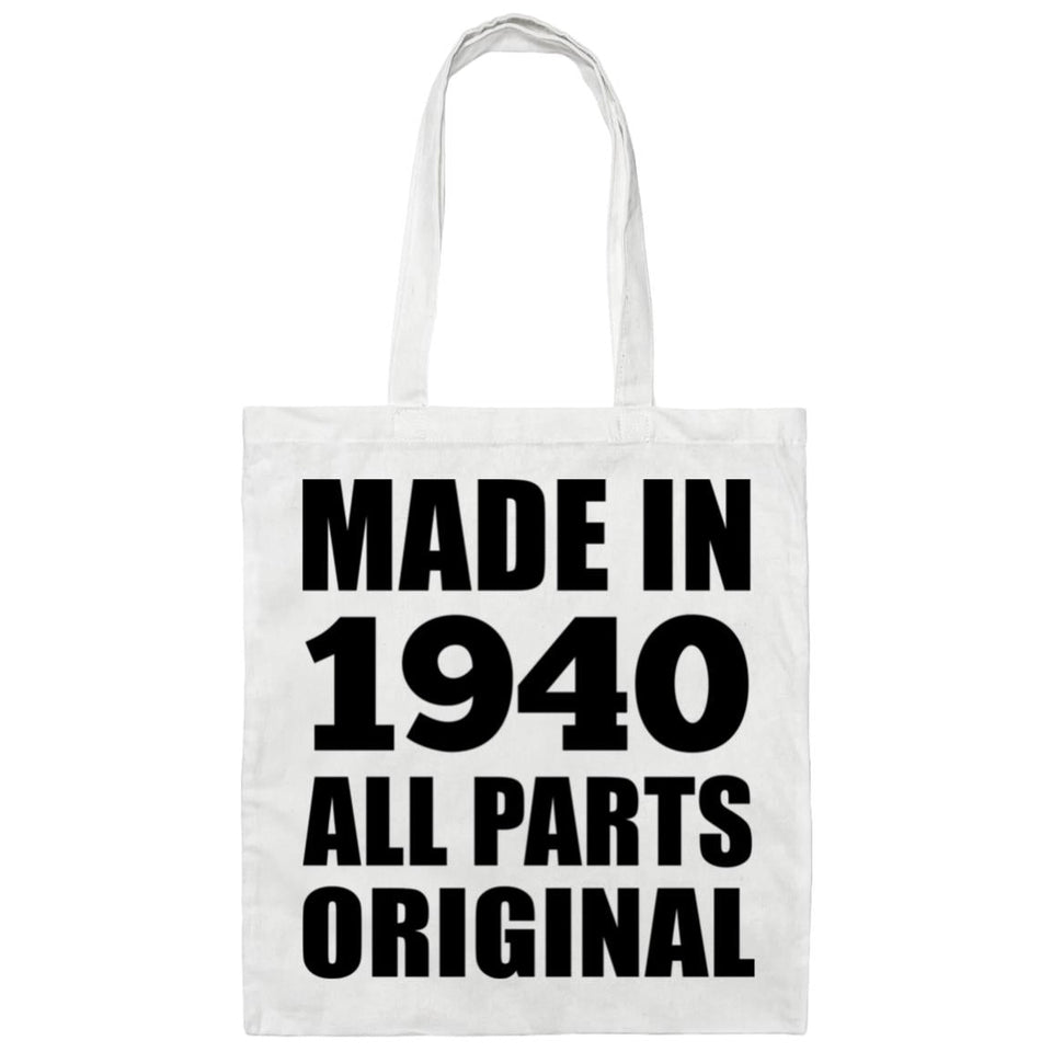 84th Birthday Made in 1940 All Parts Original - Tote Bag White