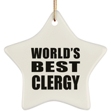 World's Best Clergy - Star Ornament