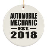 Automobile Mechanic Established EST. 2018 - Circle Ornament