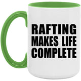 Rafting Makes Life Complete - 15oz Accent Mug Green
