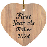 First Year As Father 2024 - Heart Ornament C