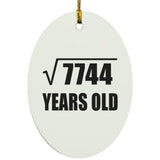 88th Birthday Square Root of 7744 Years Old - Oval Ornament