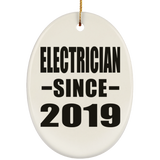 Electrician Since 2019 - Oval Ornament