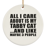 All I Care About Is My Tabby Cat - Circle Ornament