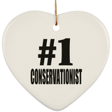 Number One #1 Conservationist - Heart Ornament