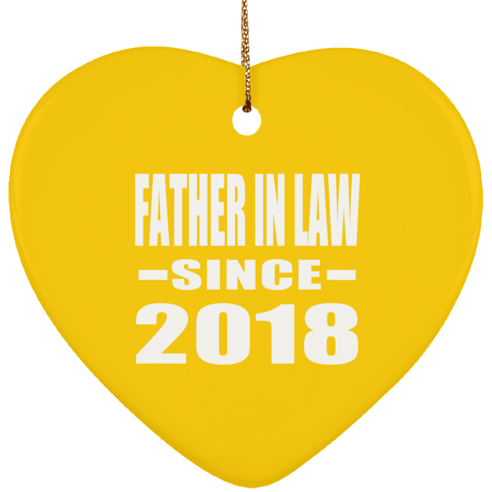 Father In Law Since 2018 - Heart Ornament