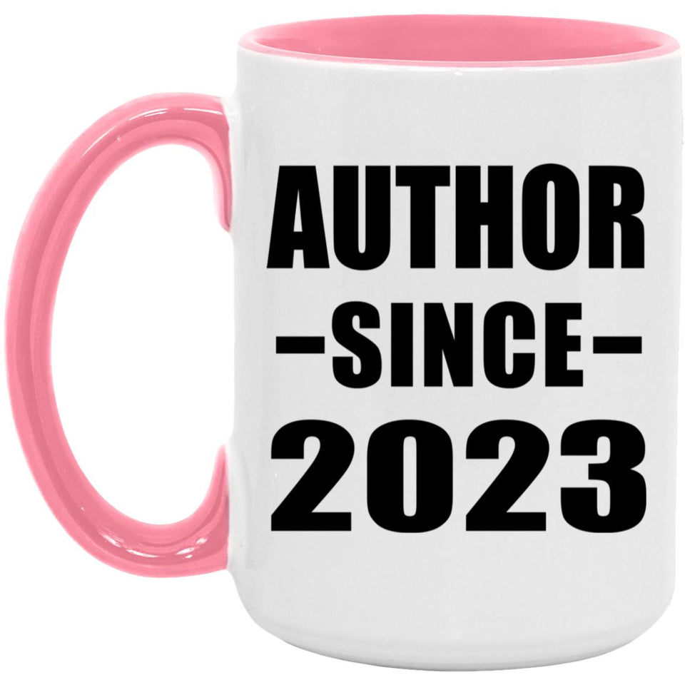Author Since 2023 - 15oz Accent Mug Pink