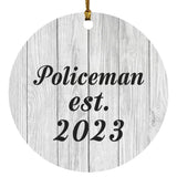 Policeman Established Est. 2023 - Circle Ornament F