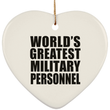 World's Greatest Military Personnel - Heart Ornament
