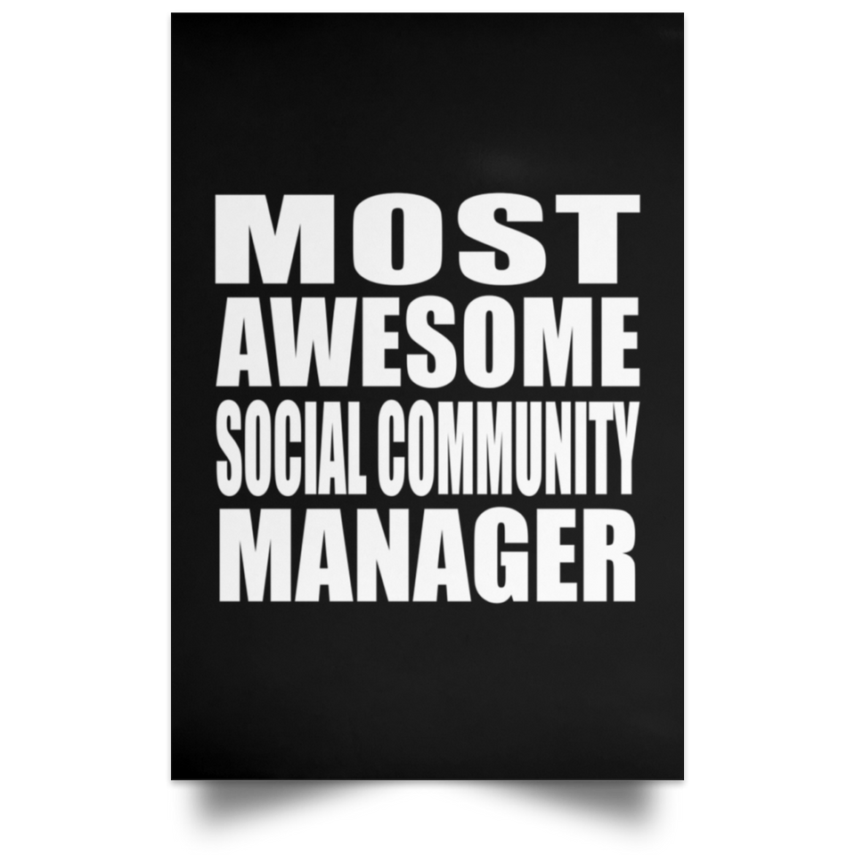 Most Awesome Social Community Manager - Poster Portrait