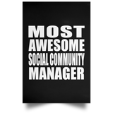 Most Awesome Social Community Manager - Poster Portrait
