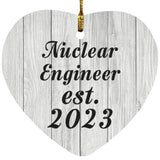 Nuclear Engineer Established Est. 2023 - Heart Ornament F
