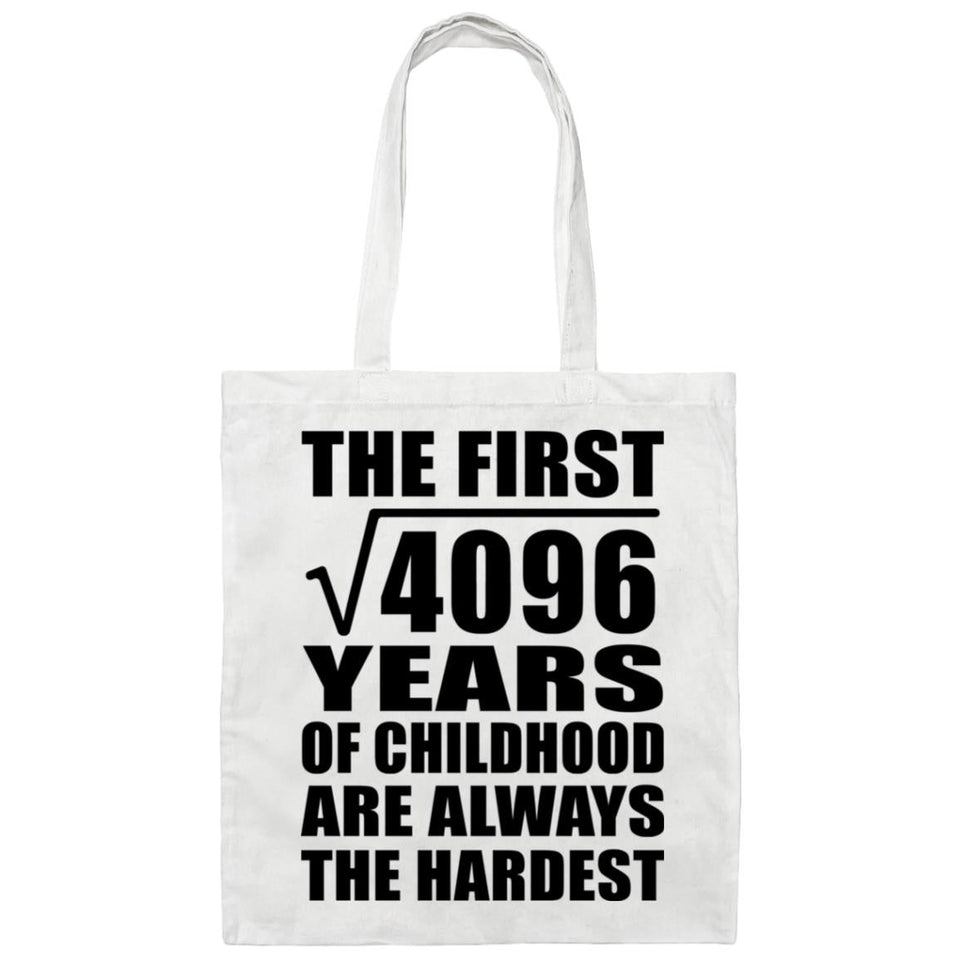 64th Birthday Square Root of 4096 Years of Childhood - Tote Bag White