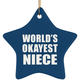 World's Okayest Niece - Star Ornament