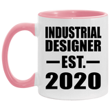 Industrial Designer Established EST. 2020 - 11oz Accent Mug Pink
