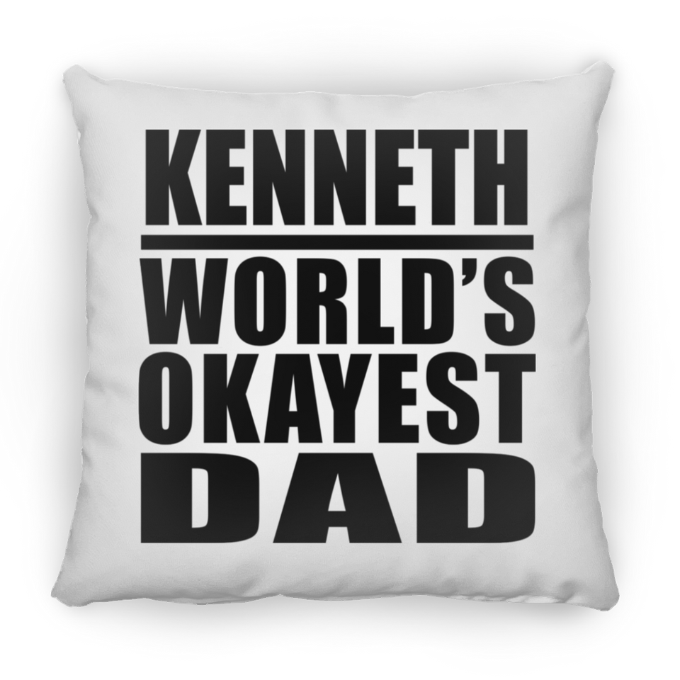 Kenneth World's Okayest Dad - Throw Pillow