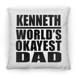 Kenneth World's Okayest Dad - Throw Pillow