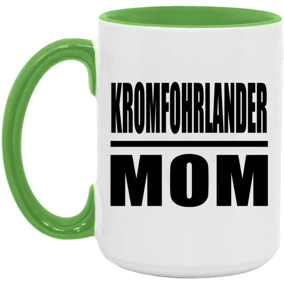 Kromfohrlander Mom - 15oz Accent Mug Green