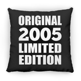 19th Birthday Original 2005 Limited Edition - Throw Pillow Black
