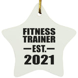 Fitness Trainer Established EST. 2021 - Star Ornament