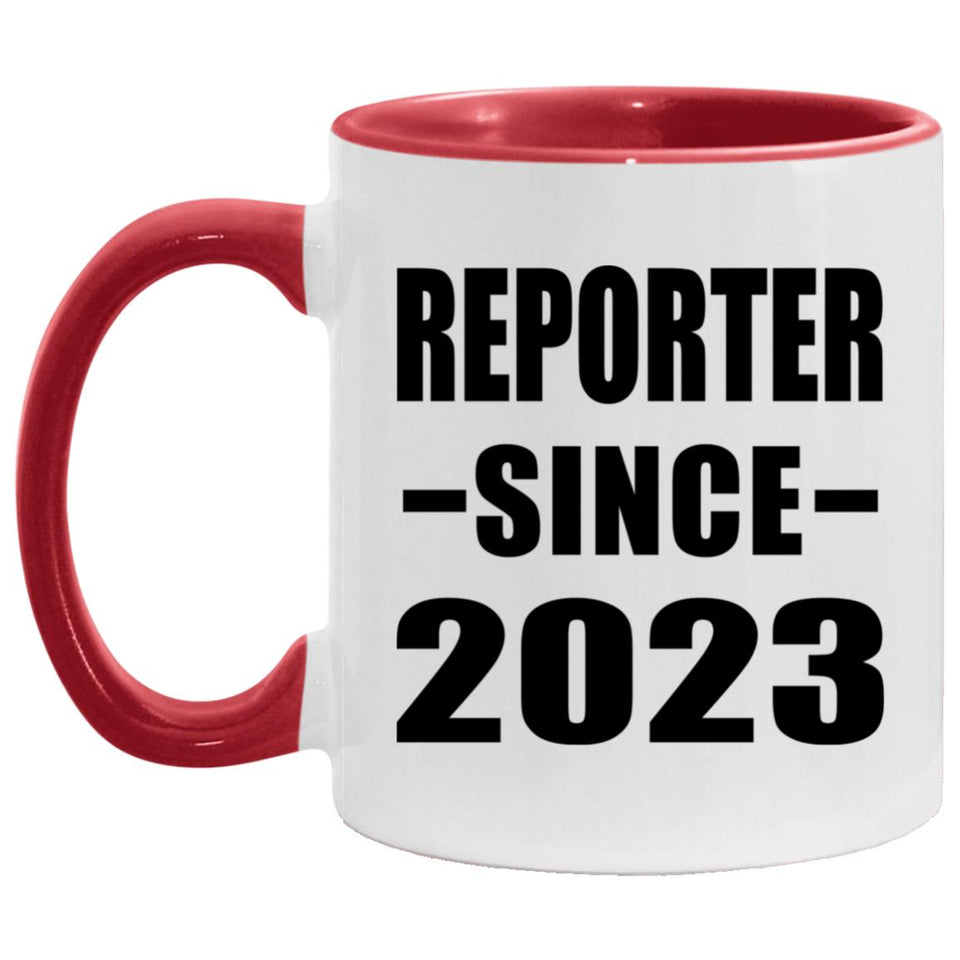 Reporter Since 2023 - 11oz Accent Mug Red