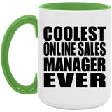 Coolest Online Sales Manager Ever - 15oz Accent Mug Green