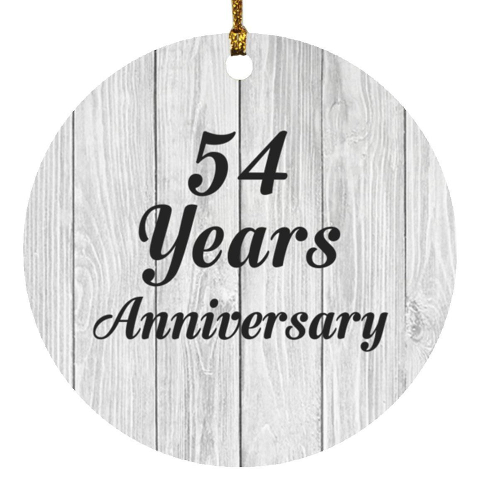 54th Anniversary 54 Years Anniversary - Circle Ornament F
