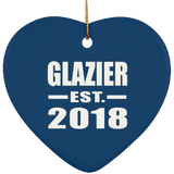 Glazier Established EST. 2018 - Heart Ornament