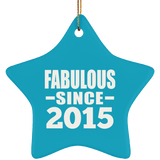 9th Birthday Fabulous Since 2015 - Star Ornament