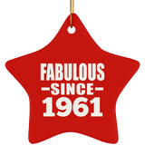 63rd Birthday Fabulous Since 1961 - Star Ornament